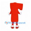 T-Shirt Mascot Costume in Red with Smiling Face