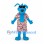 Dog Mascot Costume in Blue with Purple Floral Shirt and Shorts