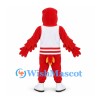 Cardinal Bird Mascot Costume in Red with White Sports Shirt