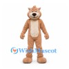 Cat Mascot Costume in Tan with Cream Belly and Long Tail