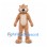 Cat Mascot Costume in Tan with Cream Belly and Long Tail