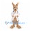 Doctor Kangaroo Mascot Costume with White Coat and Stethoscope
