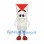 Toothpaste Tube Mascot Costume in Cream with Red Top and Smiling Face
