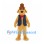 Dog Mascot Costume with Brown Top Hat and Navy Vest