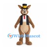 Kangaroo Mascot Costume with Black Top Hat and Red Tie