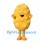 Potato Mascot Costume with Yellow Bumpy Body and Smiling Face