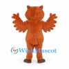 Owl Mascot Costume in Brown with Layered Wing Feathers