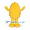 Egg Mascot Costume in Yellow with Cartoon Eyes