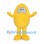 Egg Mascot Costume in Yellow with Cartoon Eyes