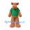 Moose Mascot Costume in Brown with Green Shirt