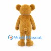 Bear Mascot Costume in Golden Brown with Small Bow Tie