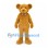 Bear Mascot Costume in Golden Brown with Small Bow Tie