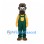 Horse Mascot Costume with Green Overalls and Yellow Shirt
