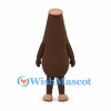 Bottle Mascot Costume in Brown with Beige Belly and Smiling Face