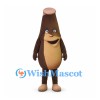 Bottle Mascot Costume in Brown with Beige Belly and Smiling Face