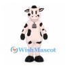 Cow Mascot Costume in Pale Pink with Black Patches