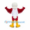 Bald Eagle Mascot Costume with Red Wings and White Shirt