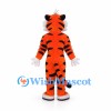 Tiger Mascot Costume in Orange with Black Stripes and White Chest