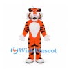 Tiger Mascot Costume in Orange with Black Stripes and White Chest