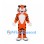 Tiger Mascot Costume in Orange with Black Stripes and White Chest