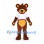 Bear Mascot Costume with White Sports Shirt and Yellow Belly