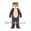 Bear Mascot Costume with Mottled Brown Fur and Cream Belly