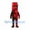 Log Monster Mascot Costume in Red and Brown with Smiling Face