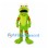 Frog Mascot Costume in Green with Red Spots and Large Eyes