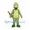 Dinosaur Mascot Costume in Green with Red Spots and Long Tail