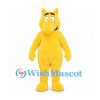 Monster Mascot Costume in Yellow with Long Nose and Pointed Ears