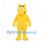 Monster Mascot Costume in Yellow with Long Nose and Pointed Ears