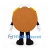 Coin Mascot Costume in Bronze with Building Relief and Smiling Face