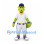 Dinosaur Mascot Costume in Green with Baseball Uniform and Blue Cap