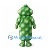 Germ Mascot Costume in Green with Rounded Spotted Body