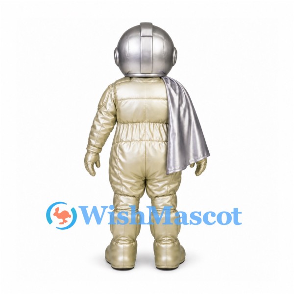 Space Chipmunk Mascot Costume with Gold Suit and Silver Helmet