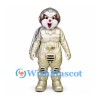 Space Chipmunk Mascot Costume with Gold Suit and Silver Helmet
