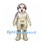Space Chipmunk Mascot Costume with Gold Suit and Silver Helmet