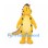 Dinosaur Mascot Costume in Yellow with Purple Spots and Back Spikes