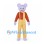 Mouse Mascot Costume in Lavender with Red Shirt and Yellow Plaid Pants