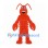 Lobster Mascot Costume in Orange with Large Claws and Long Antennae