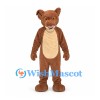 Cougar Mascot Costume in Brown with Cream Belly and Long Tail