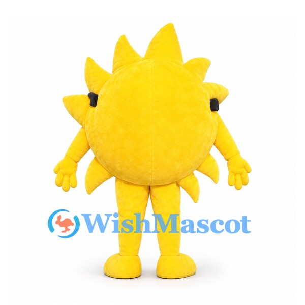 Sun Mascot Costume in Yellow with Large Black Sunglasses