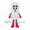Milk Carton Mascot Costume in White with Red Gloves and Boots