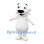 Polar Bear Mascot Costume in White with Large Black Nose