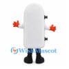Bathtub Mascot Costume in White and Blue with Red Gloves
