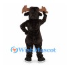 Moose Mascot Costume in Dark Brown with Large Antlers