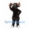 Moose Mascot Costume in Dark Brown with Large Antlers