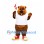 Beaver Mascot Costume with White Shirt and Red Sneakers