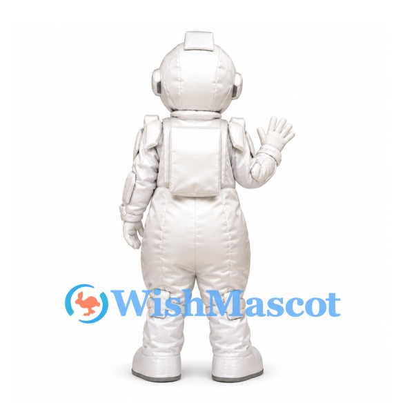 Astronaut Mascot Costume with White Space Suit and Helmet