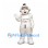 Astronaut Mascot Costume with White Space Suit and Helmet